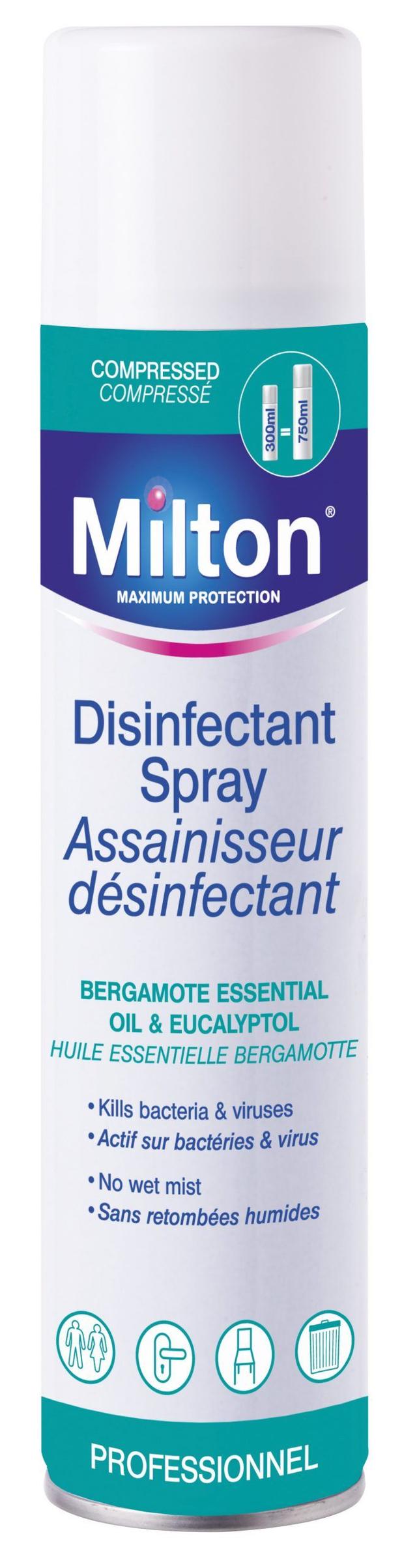 Aerosol Assainisseur MILTON compresse 300ml