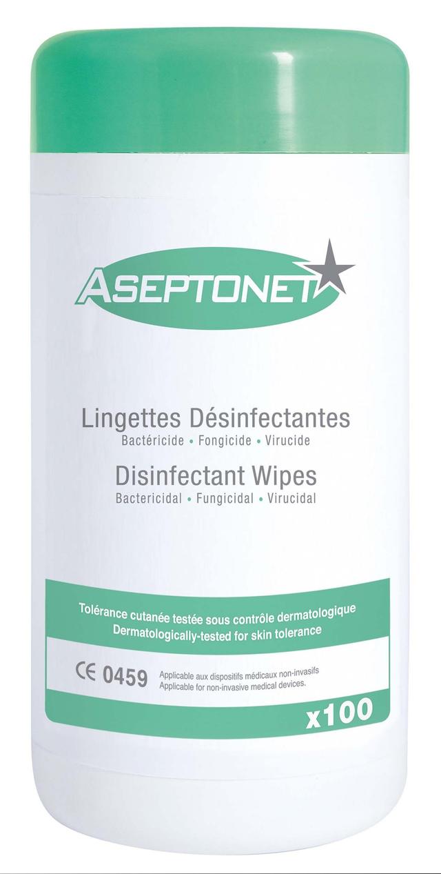 Lingettes ASEPTONET 130mmx20 mm Boîte de 100 Lingettes