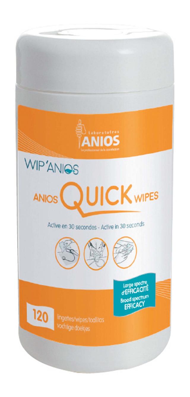 ANIOS QUIICK WIPES The Vert - Boite de 120 Lingettes