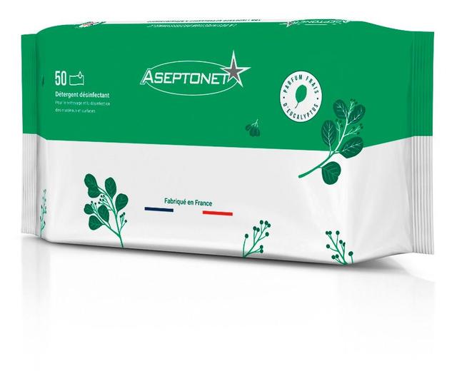 Lingettes ASEPTONET Sans Alcool - par 50